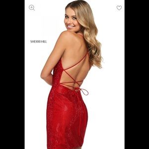New with tags Sherri Hill 53536 Red Size 6 dress.